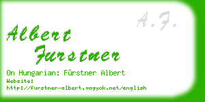 albert furstner business card